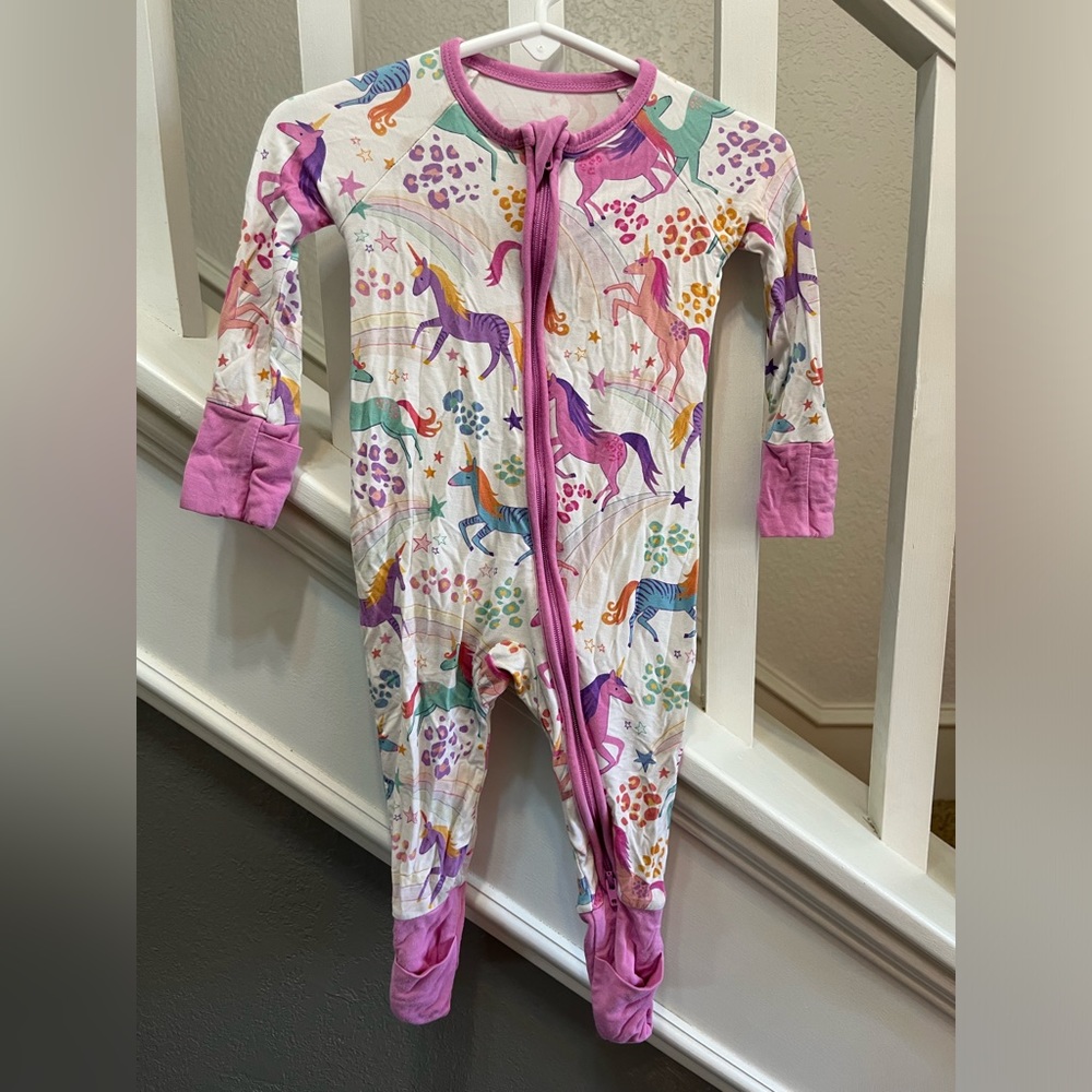 Little Sleepies unicorn zippy 3-6 months